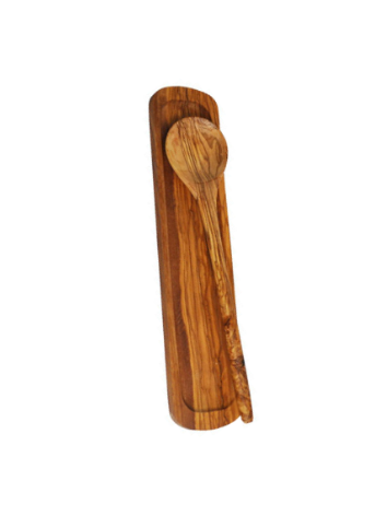 Spoon with Rest Olive Wood