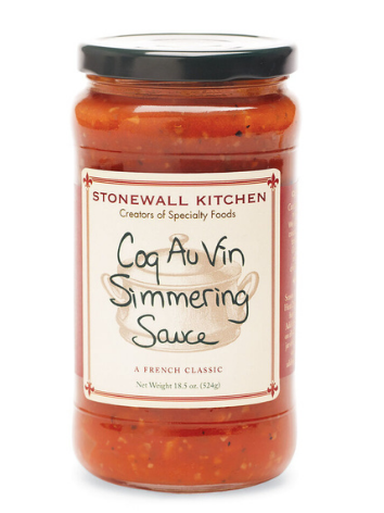 Coq Au Vin Simmering sauce